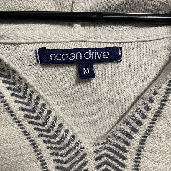 Ocean Drive Hoodie Striped Long Sleeve Pullover Baja Beach Sweatshirt Size M - Picture 6 of 7